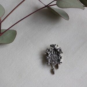 1970's Silver Articulated Cuckoo Clock Charm